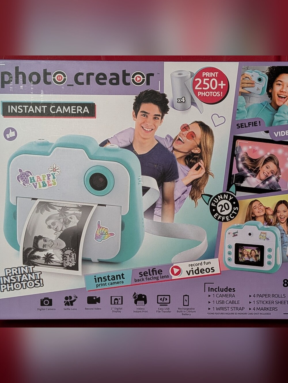 Canal Toys Photo Creator Instant Print Camera Photo Selfie Video LCD Screen NEW